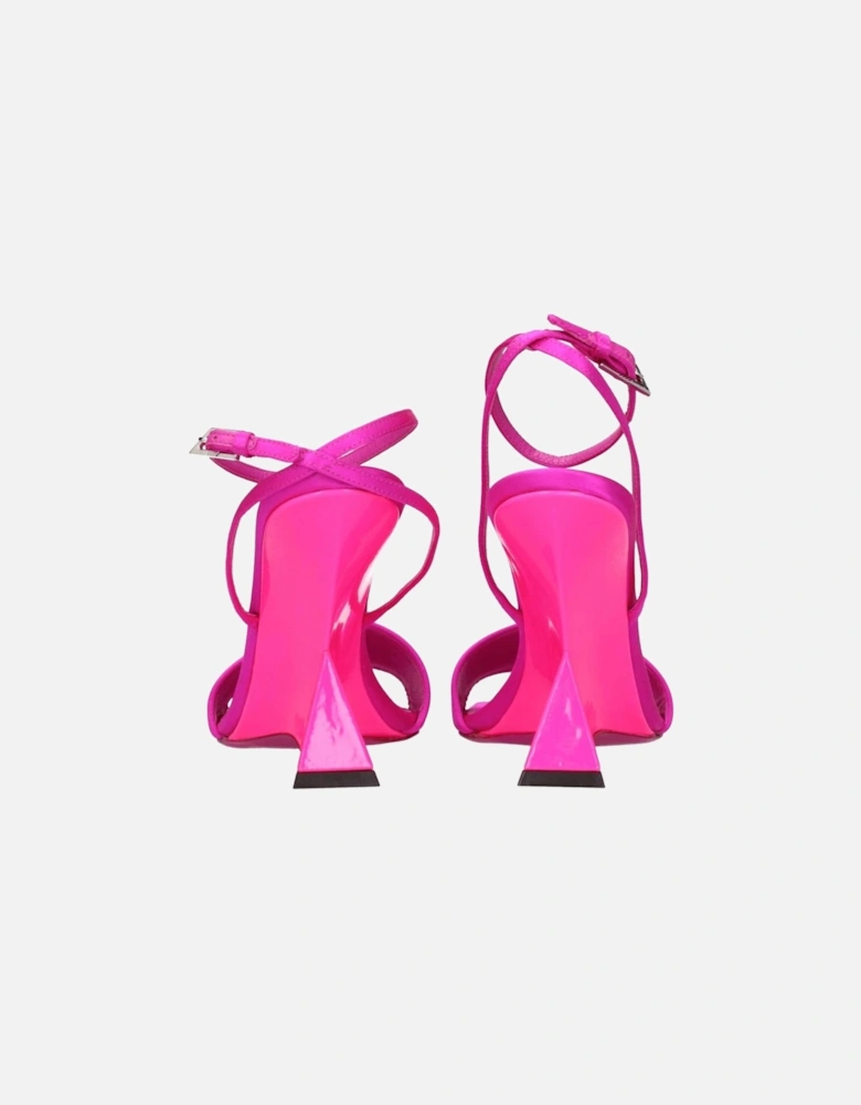 Satin High Heel Open Toe Sandals Women - Pink