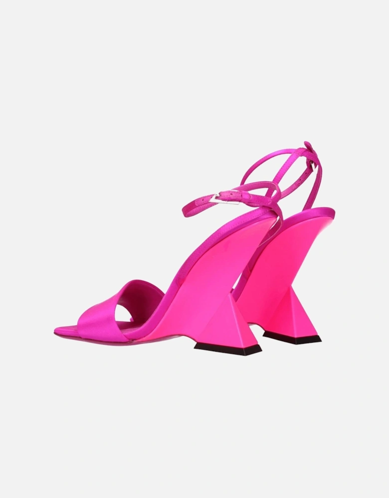 Satin High Heel Open Toe Sandals Women - Pink