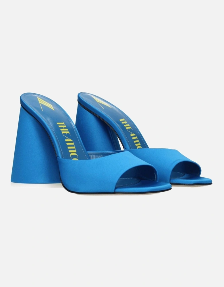 High Heel Satin Open Toe Sandals Women - Light Blue