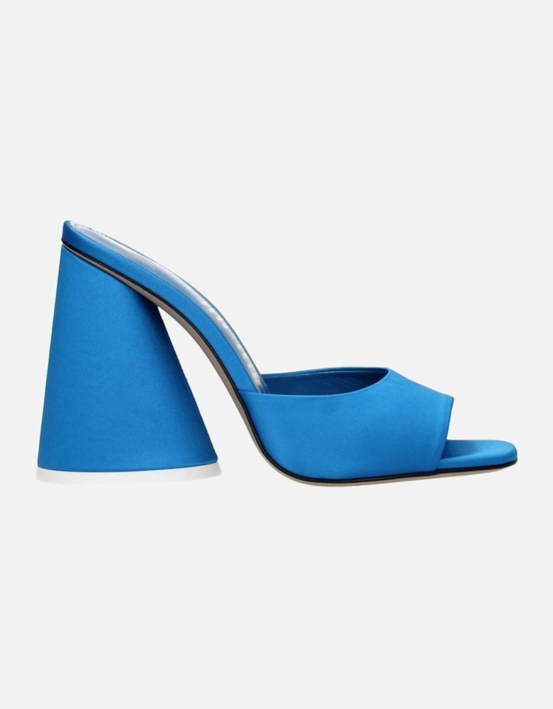 High Heel Satin Open Toe Sandals Women - Light Blue