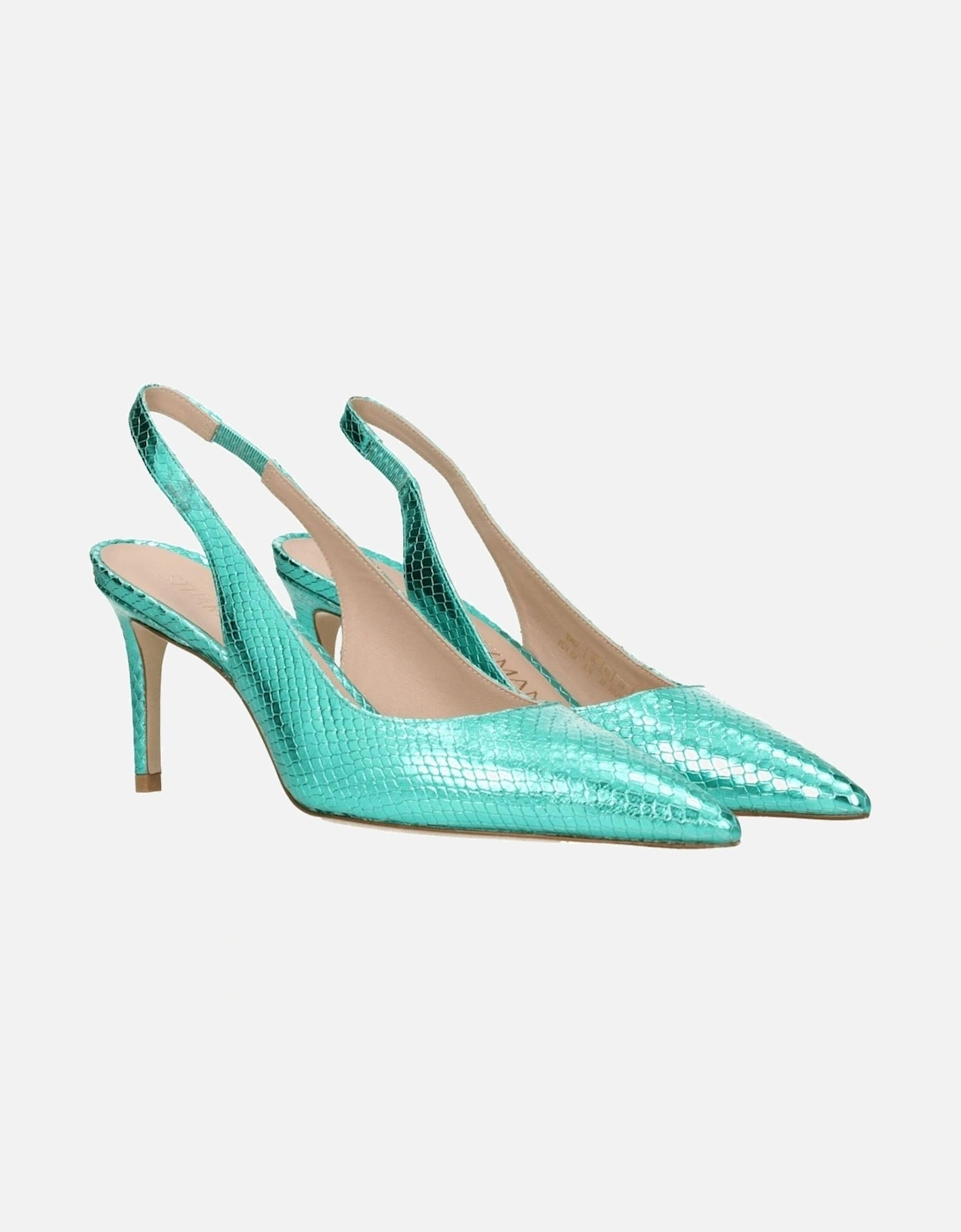 Suede Pointy Toe Mid Heel Sandals Women - Green
