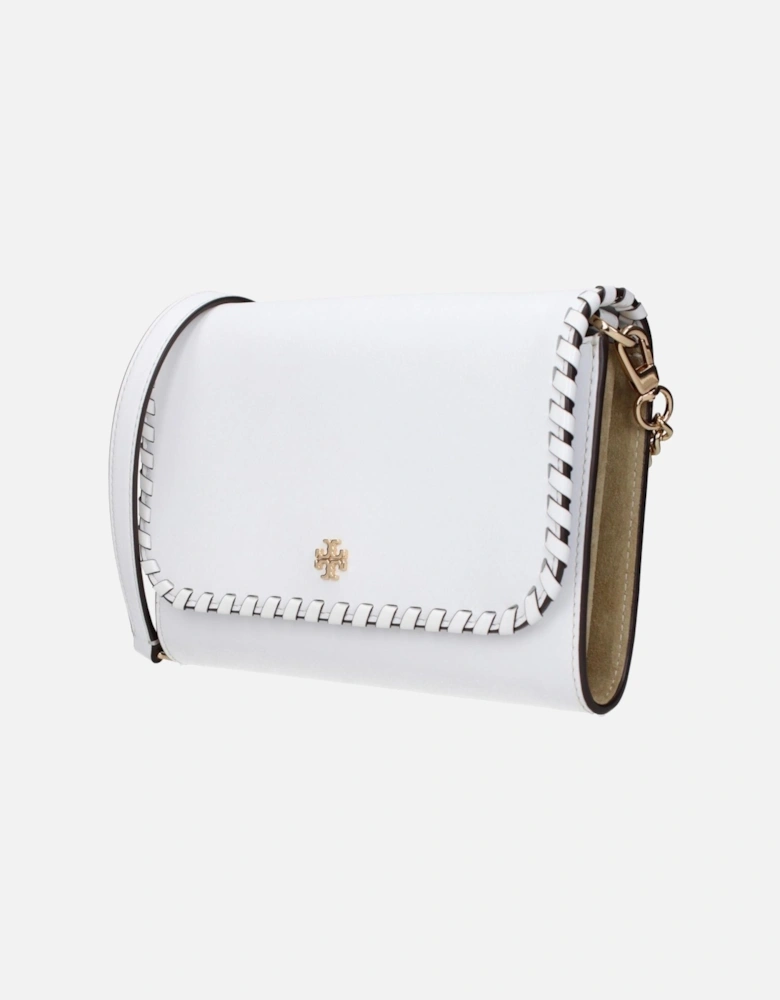 Leather Clutch with Removable Shoulder Strap Women - White Clutch Bags