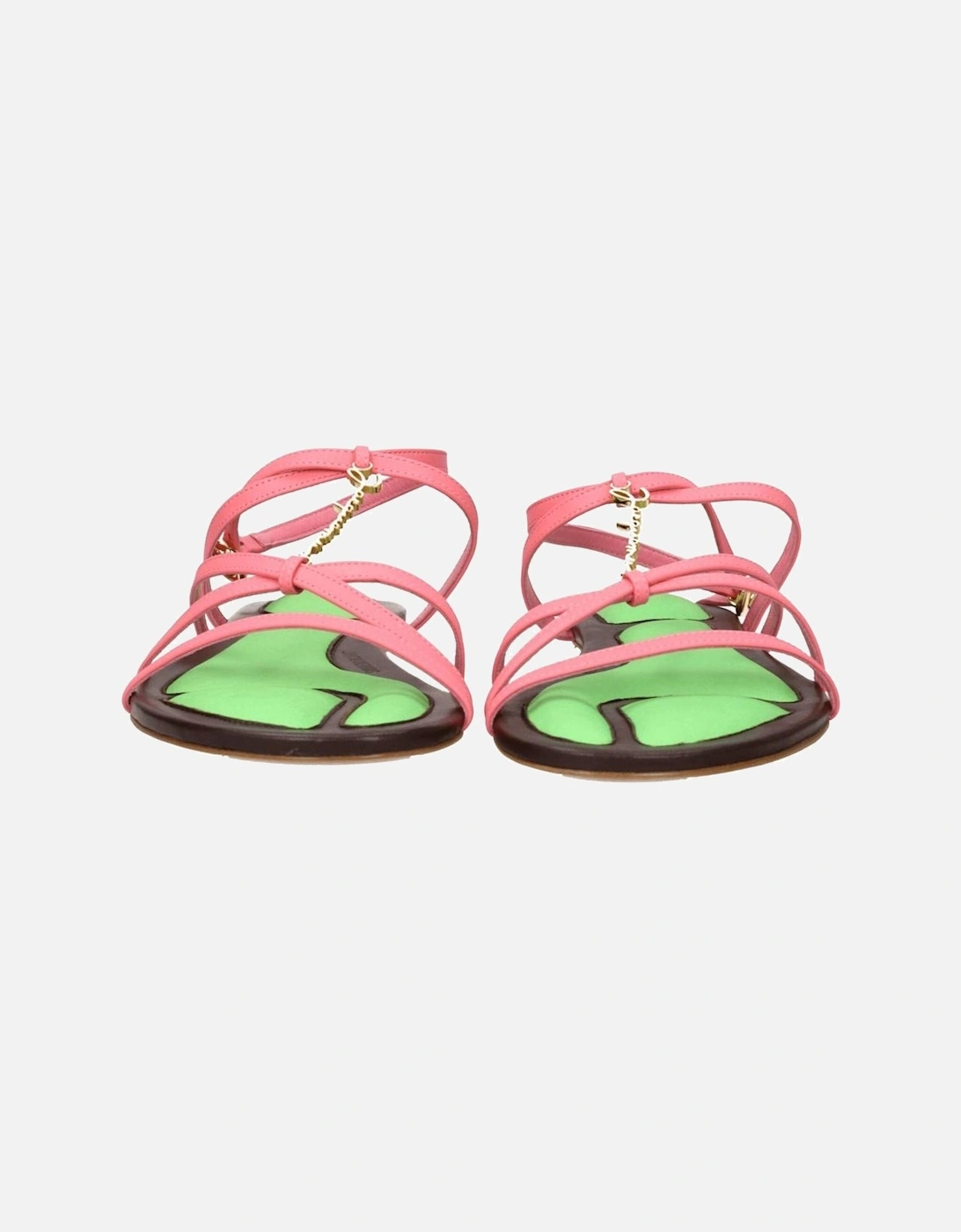Leather Open Toe Buckle Sandals Women - Pink