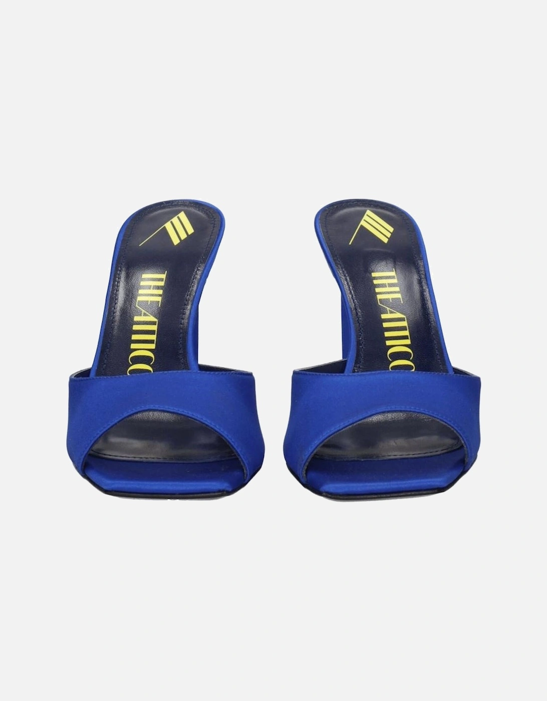 Rhinestone Satin High Heel Sandals Women - Blue