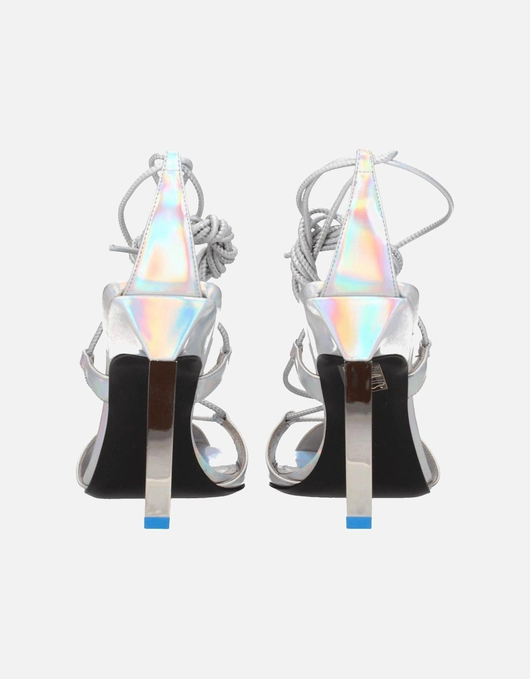 High Heel Leather Open Toe Sandals Women - Gray