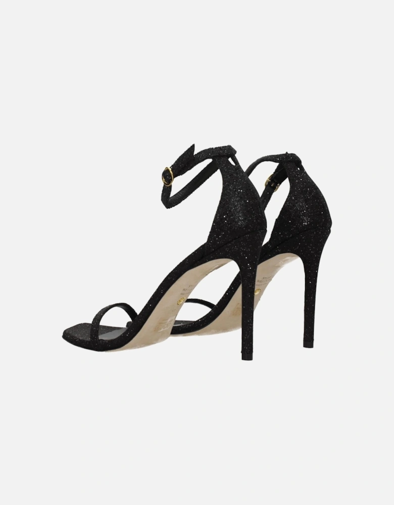 High Heel Crystal Embellished Open Toe Sandals Women - Black