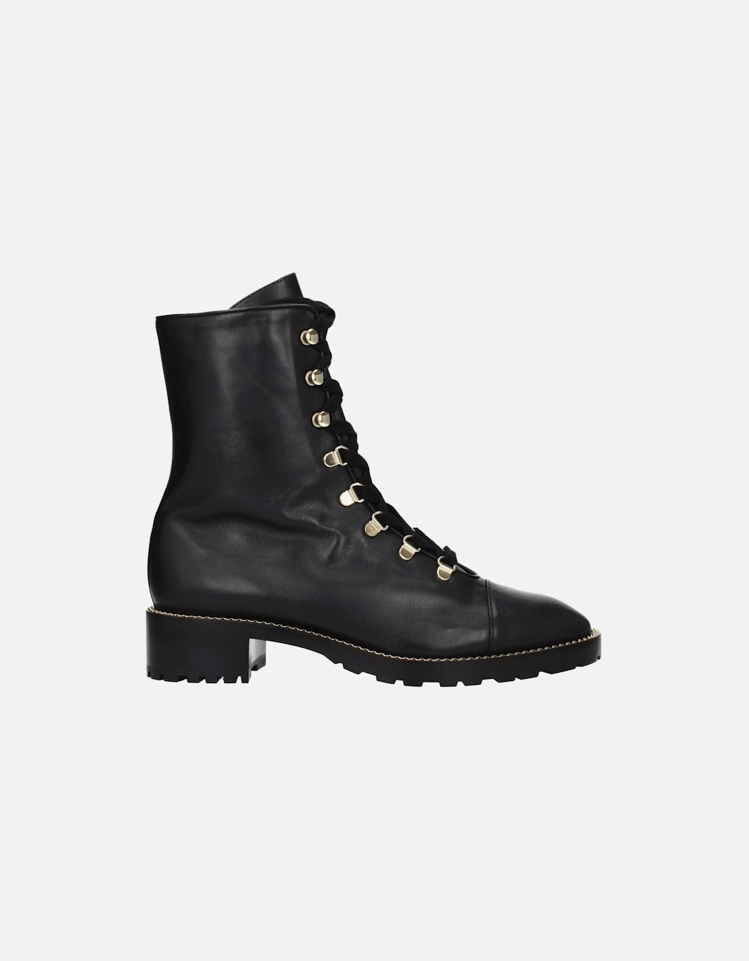 Vintage Effect Leather Ankle Boots Women - Black, 6 of 5