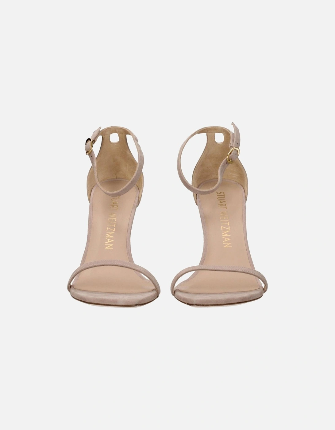 High Heel Suede Sandals with Buckle Closure Women - Pink
