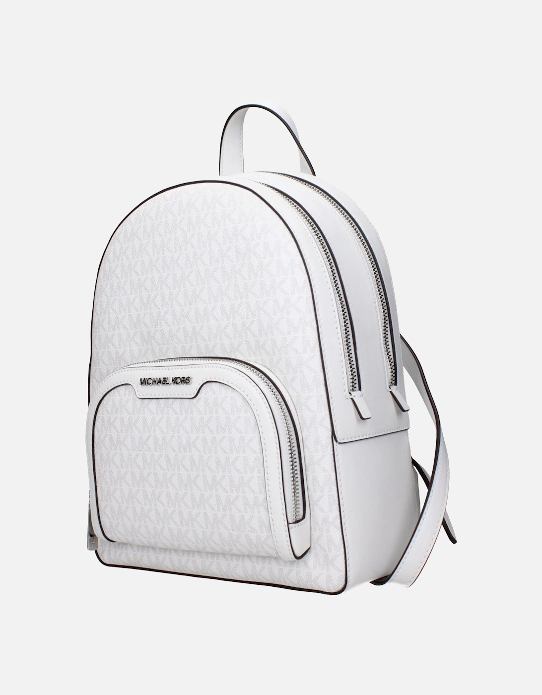 Logo Print Backpack with Adjustable Straps Women - White