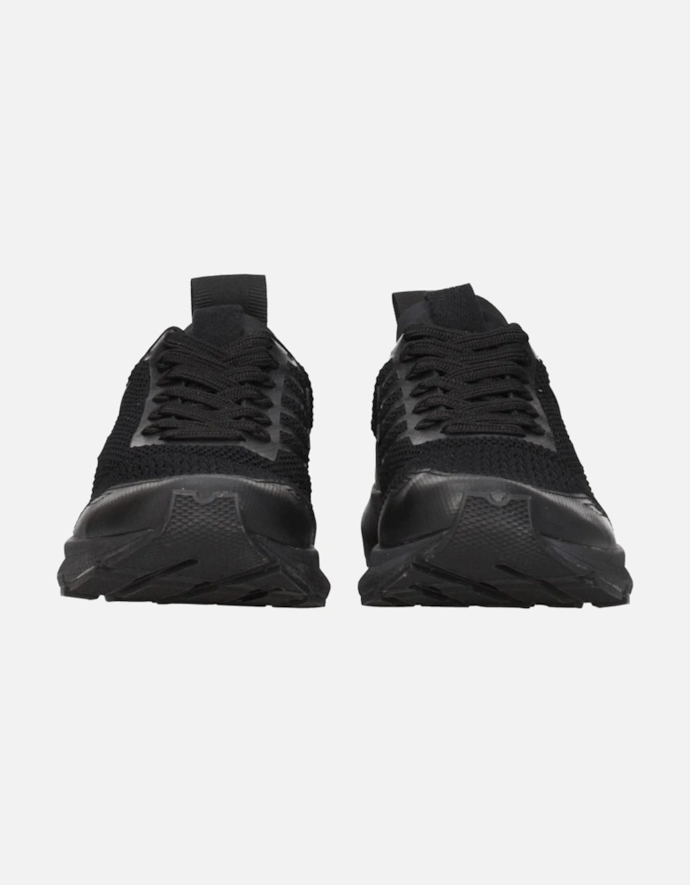 Lace-Up Sneakers with Side Logo Women - Black