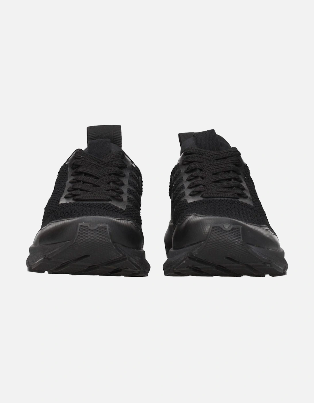Lace-Up Sneakers with Side Logo Women - Black