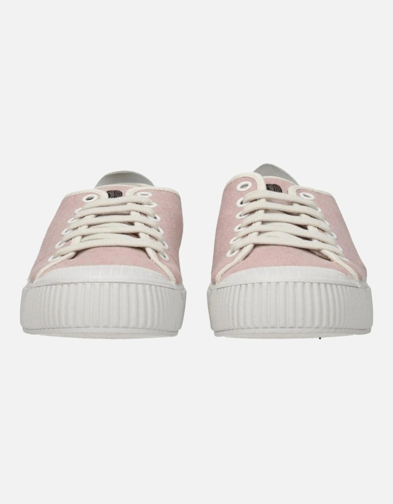 Leather Casual Sneakers with Aged Effect Women - Pink