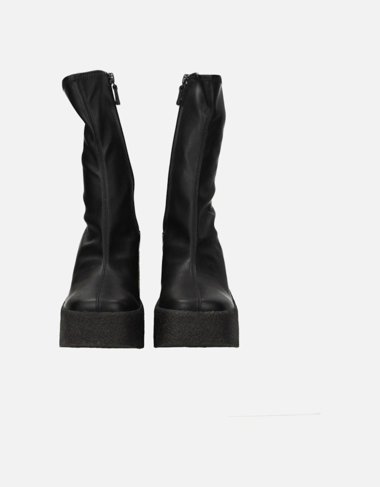 Eco Leather High Heel Ankle Boots Women - Black