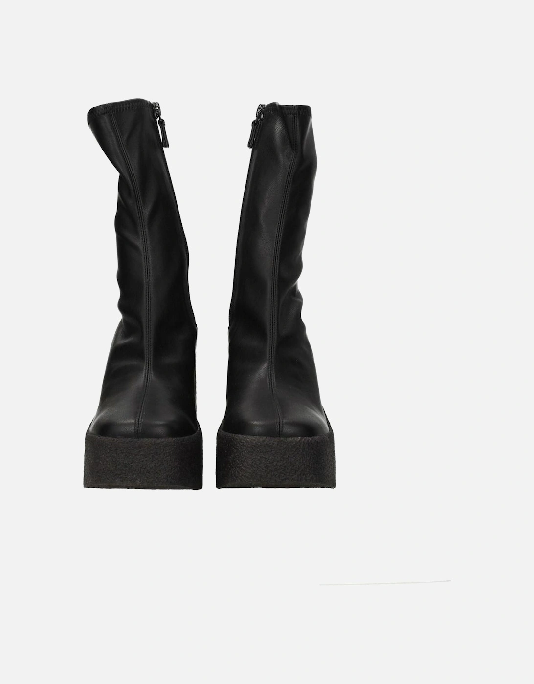 Eco Leather High Heel Ankle Boots Women - Black