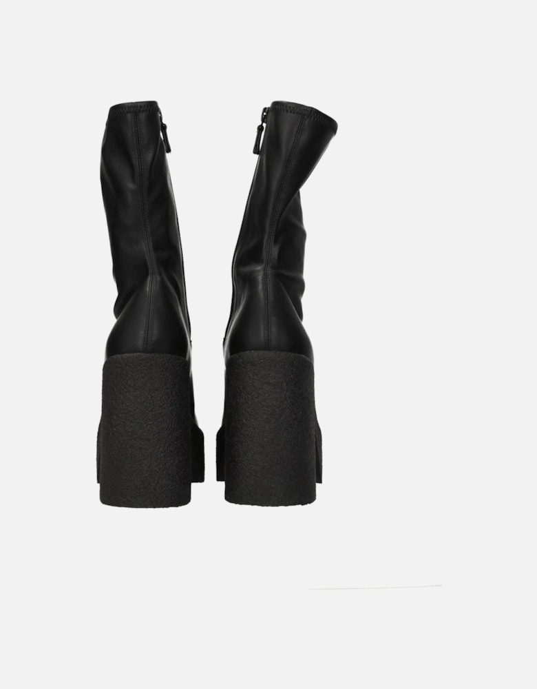 Eco Leather High Heel Ankle Boots Women - Black