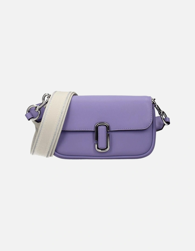 Leather Crossbody Bag with Adjustable Strap Women - Purple