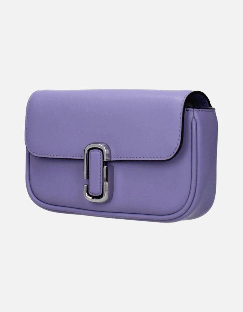 Leather Crossbody Bag with Adjustable Strap Women - Purple
