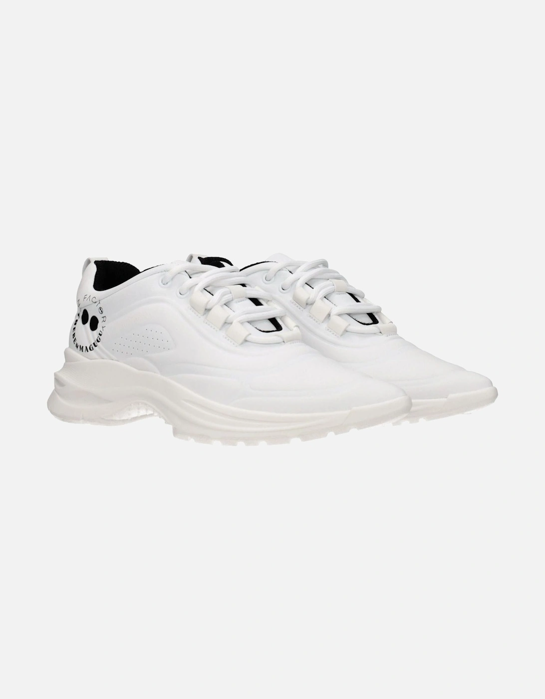Leather Sneakers with Logo Detailing Women - White