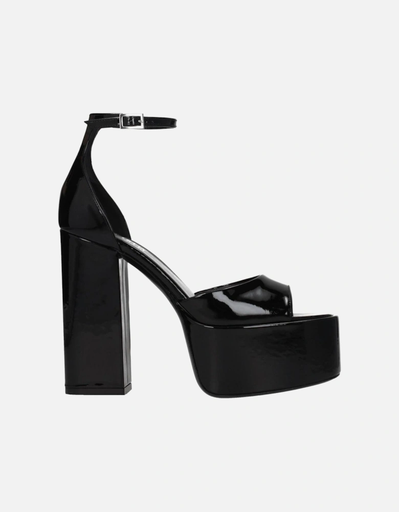 Patent Leather High Heel Sandals Women - Black
