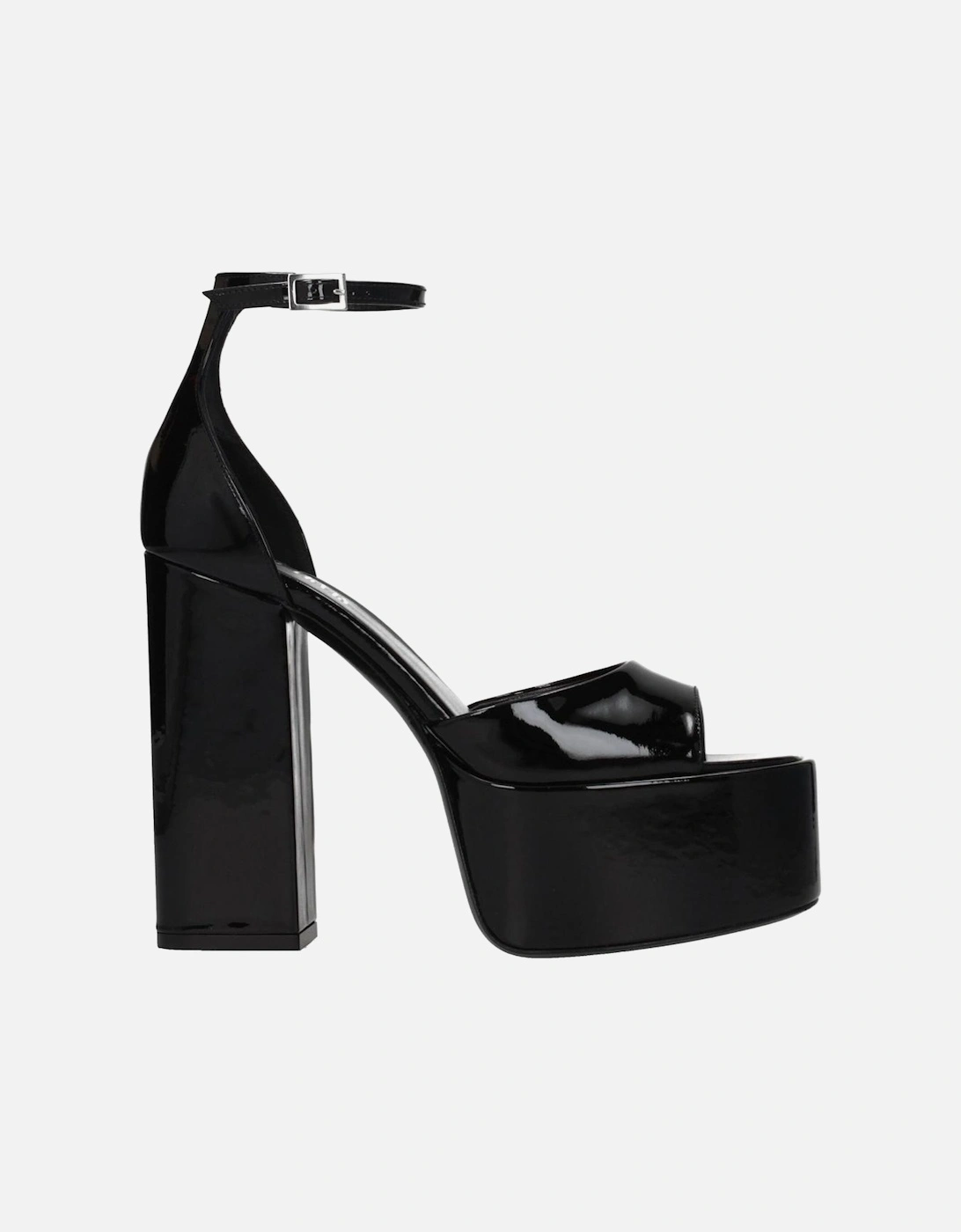 Patent Leather High Heel Sandals Women - Black, 6 of 5