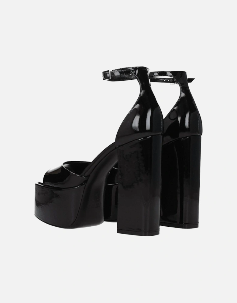 Patent Leather High Heel Sandals Women - Black