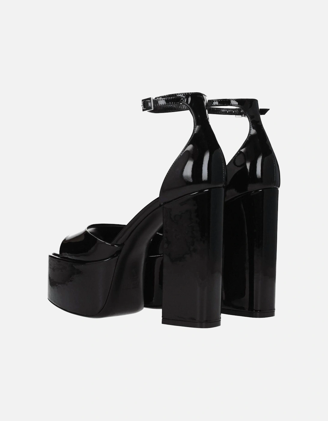Patent Leather High Heel Sandals Women - Black