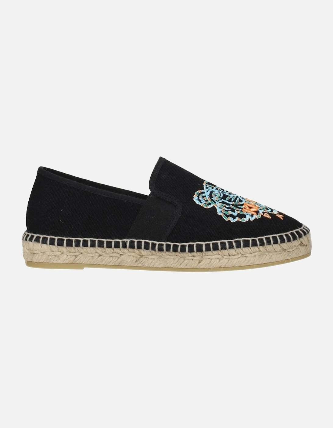 Casual Espadrilles with Front Logo and Round Toe Women - Black Shoes, 6 of 5