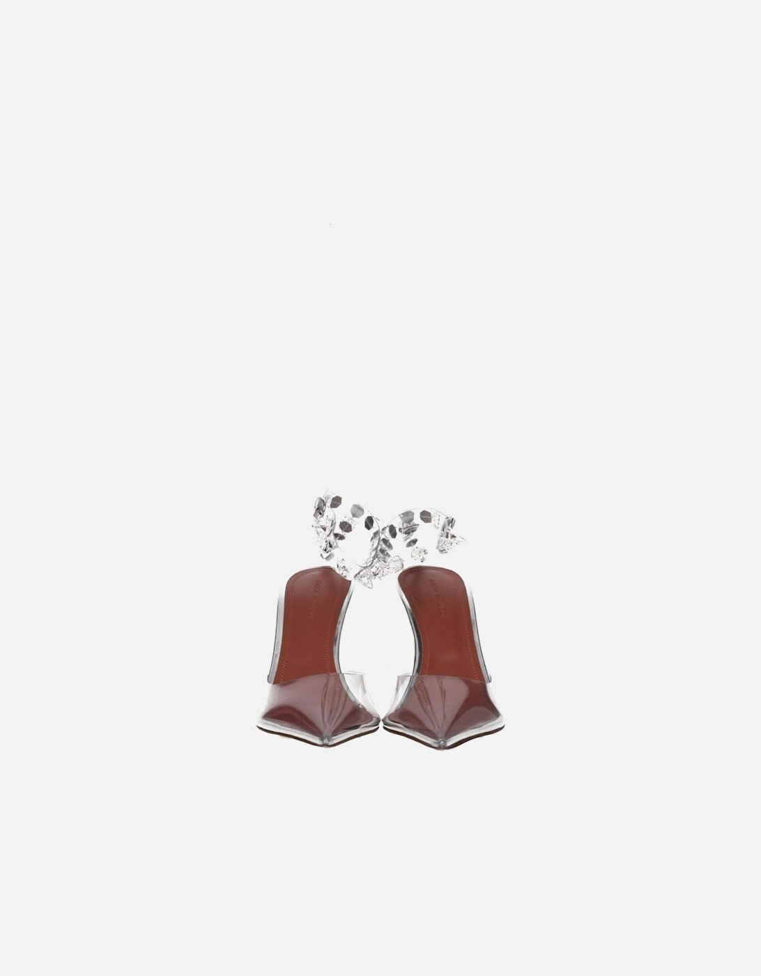 Transparent PVC Studded High Heel Sandals Women
