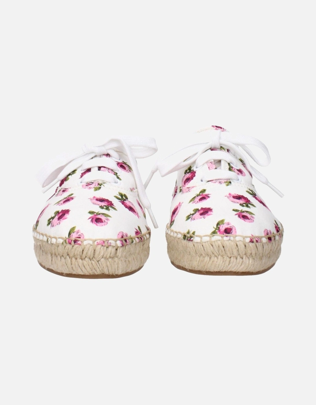 Front Logo Espadrilles with Rubber Sole Women - White Shoes