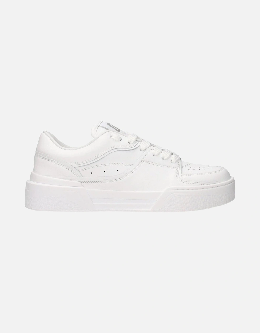 Leather Sneakers with Front and Back Logo Women - White, 6 of 5