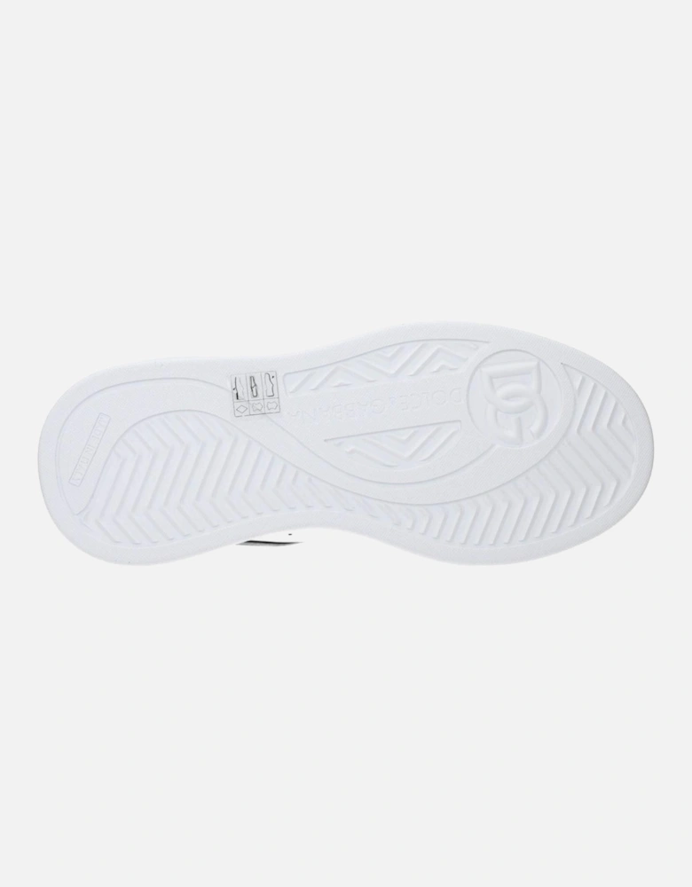 Leather Sneakers with Front and Back Logo Women - White
