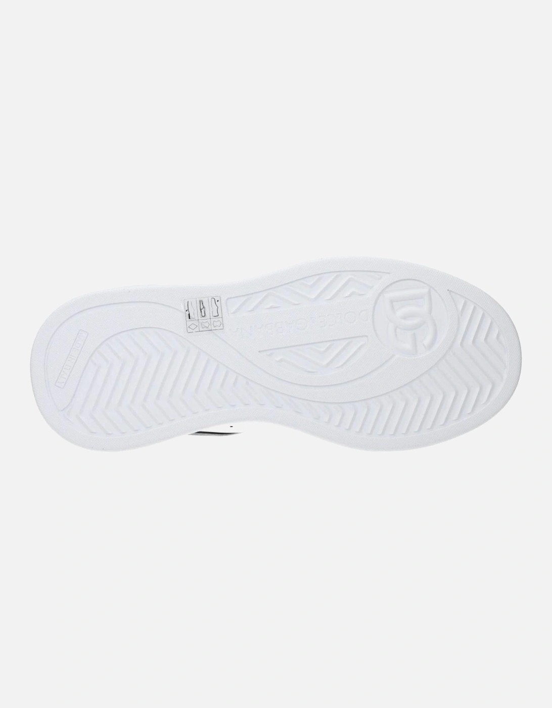 Leather Sneakers with Front and Back Logo Women - White