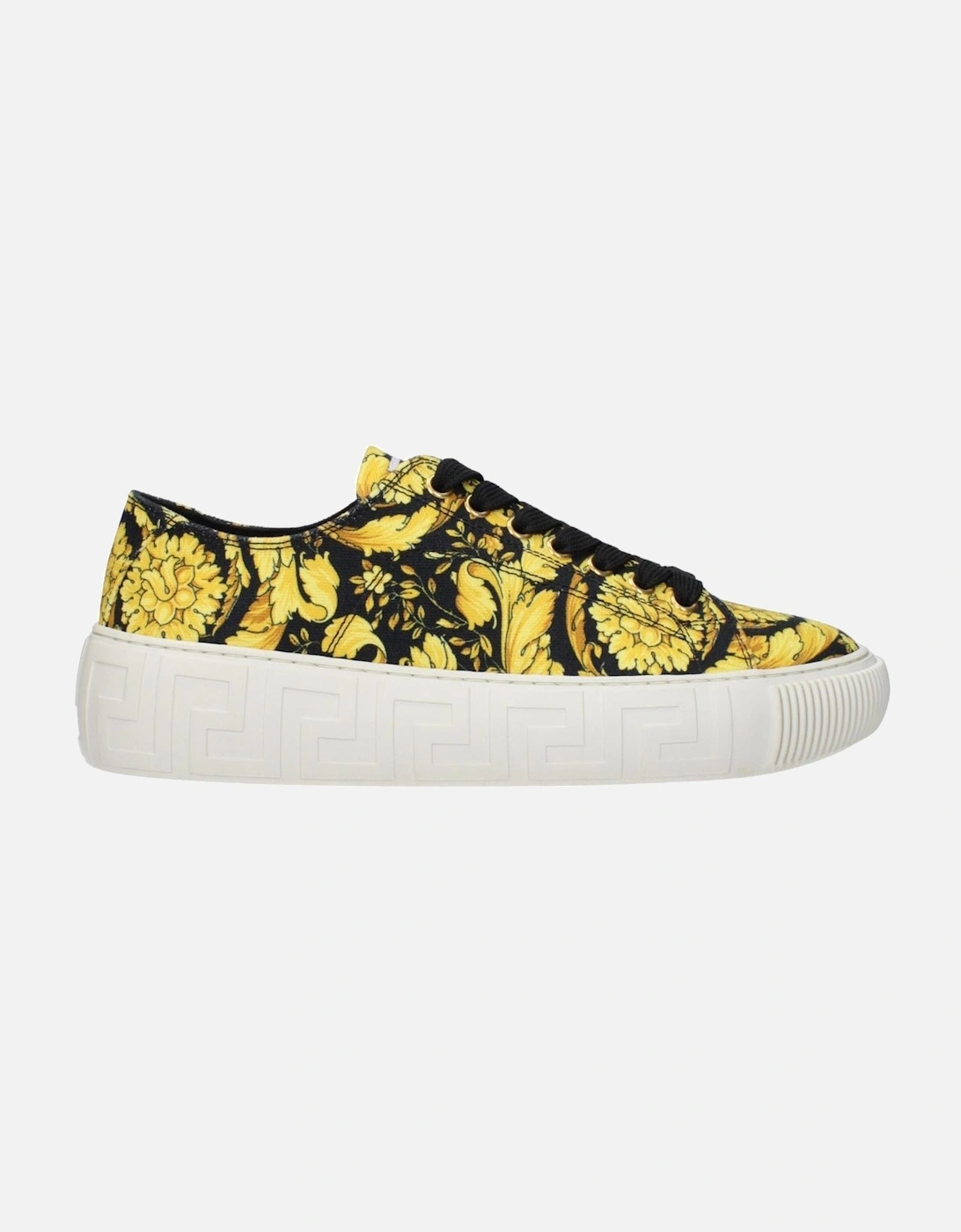 Fabric Sneakers with Front Logo and Print Women - Gold, 6 of 5