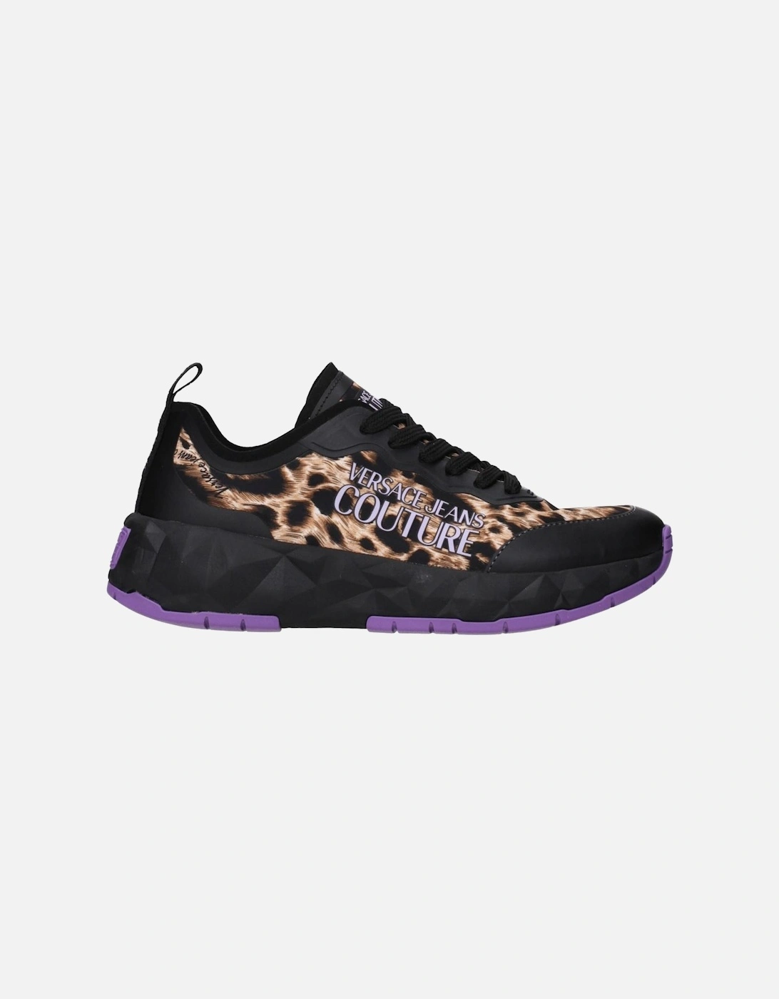 Casual Lace-Up Sneakers with Logos and Print Women - Black, 6 of 5