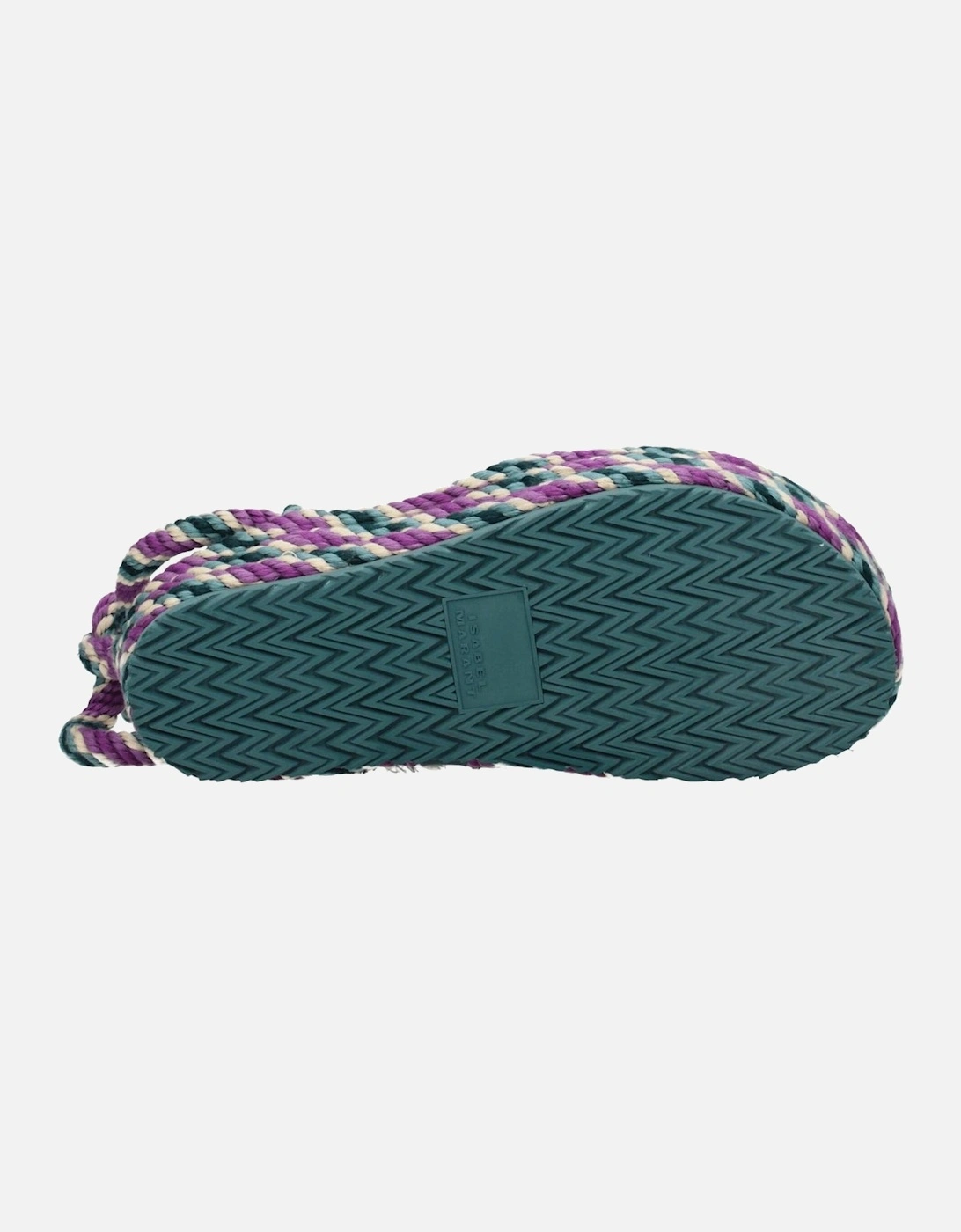 Multicolor Fabric Mid Heel Open Toe Sandals Women