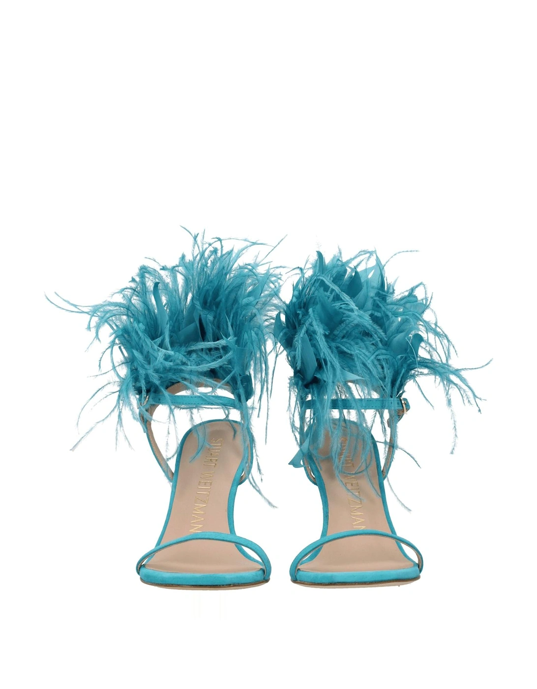 High Heel Suede Sandals with Buckle Closure Women - Green