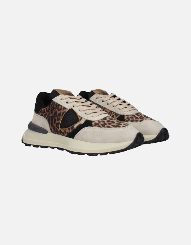 Vintage Effect Suede and Leather Sneakers Women - Brown