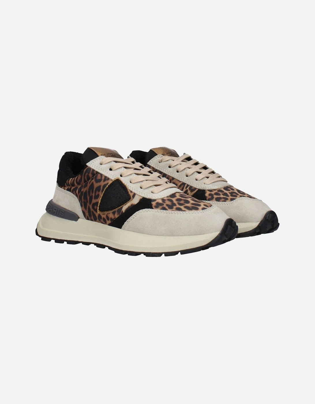 Vintage Effect Suede and Leather Sneakers Women - Brown
