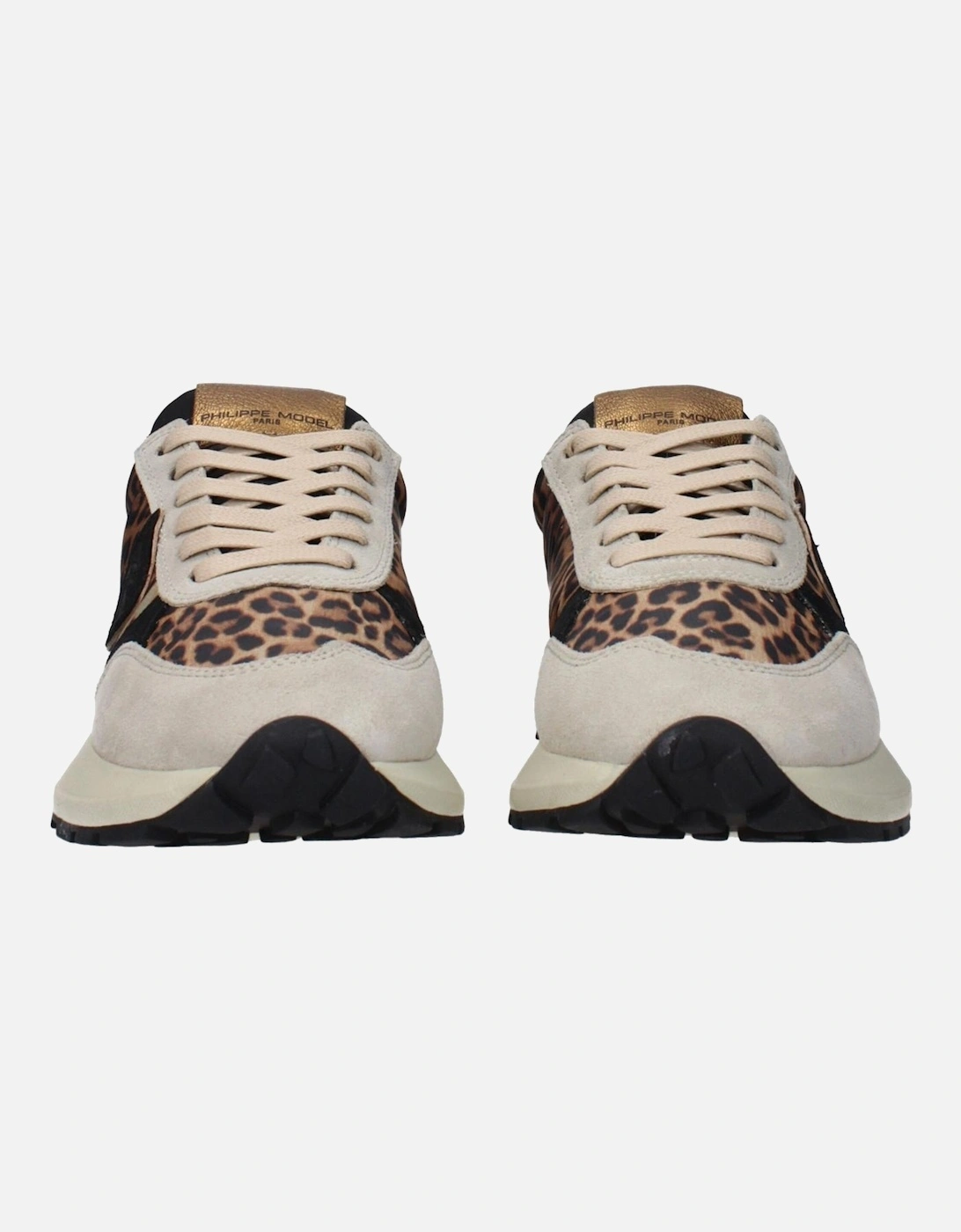 Vintage Effect Suede and Leather Sneakers Women - Brown
