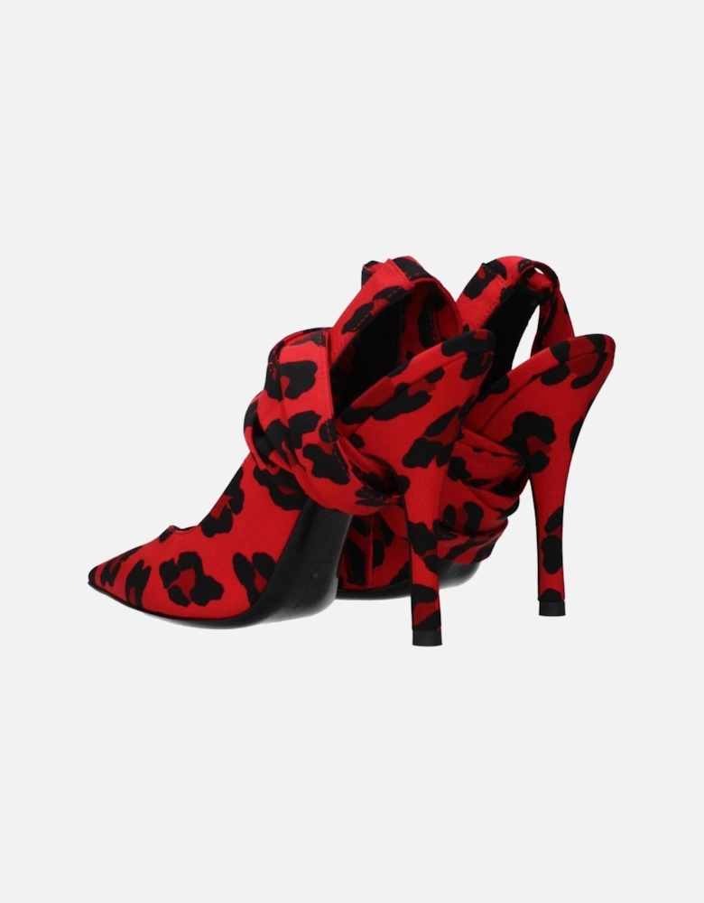 High Heel Pointy Toe Lace-Up Sandals Women - Red