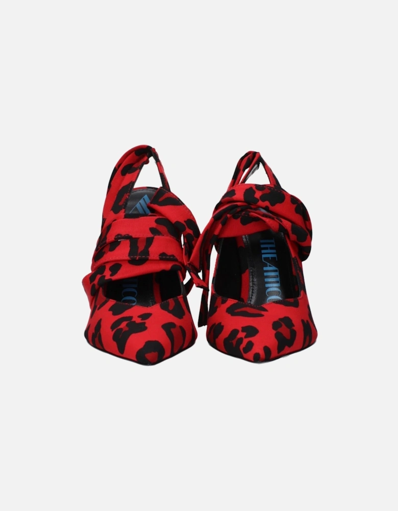High Heel Pointy Toe Lace-Up Sandals Women - Red