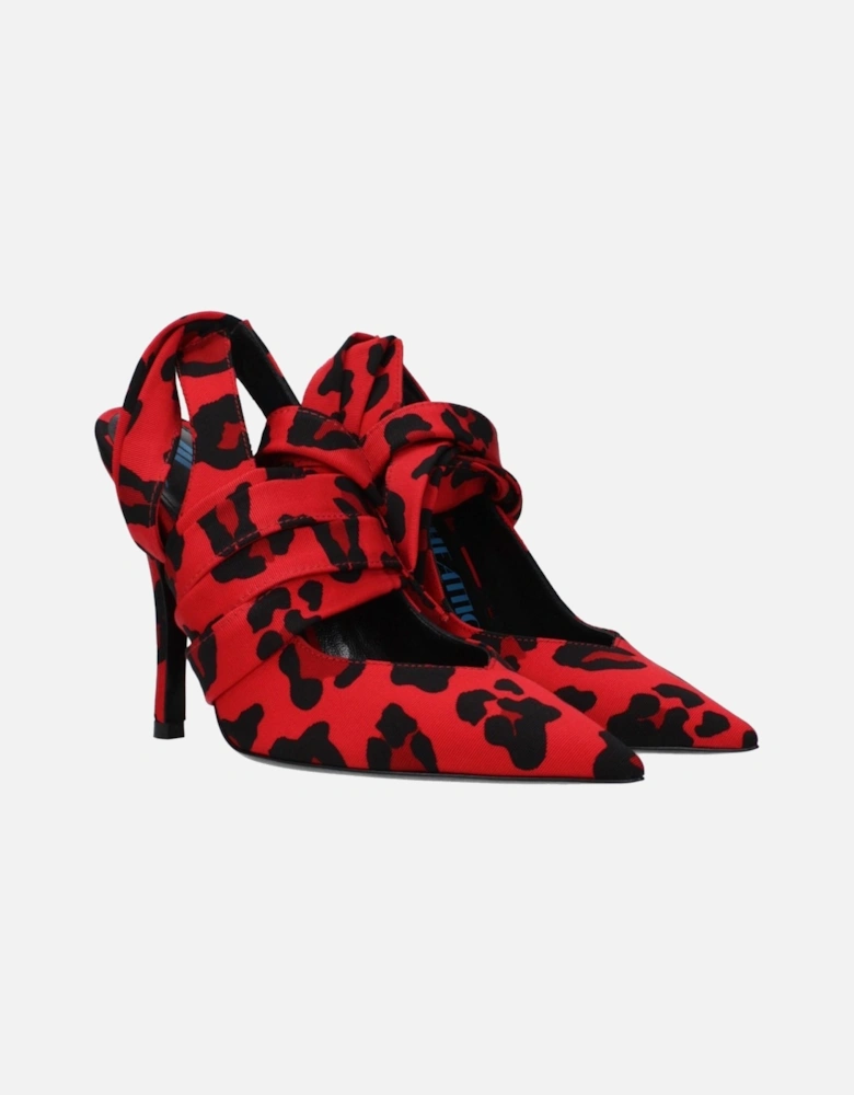 High Heel Pointy Toe Lace-Up Sandals Women - Red