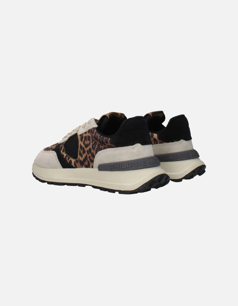 Vintage Effect Suede and Leather Sneakers Women - Brown