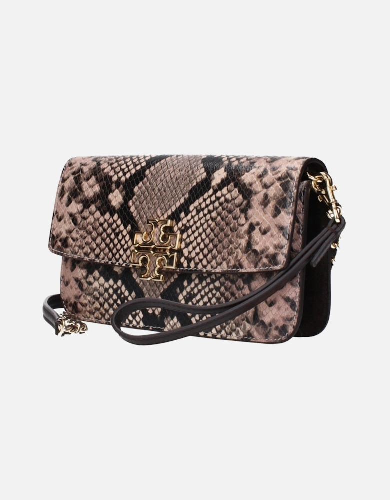 Leather Clutch with Removable Handle and Shoulder Strap Women - Pink