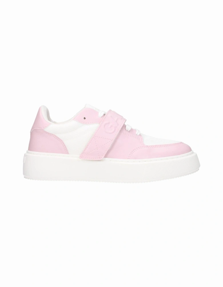Leather Low-Top Lace-Up Sneakers Women - Pink