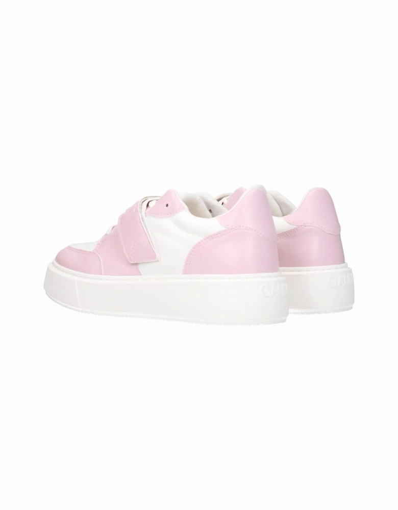 Leather Low-Top Lace-Up Sneakers Women - Pink