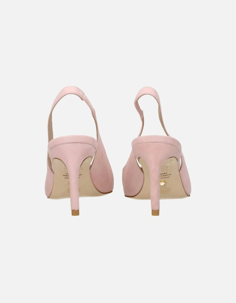 Suede Pointy Toe Mid-Heel Sandals Women - Pink