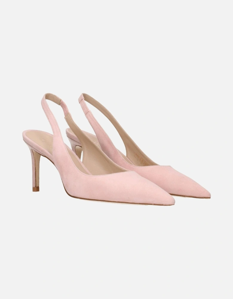 Suede Pointy Toe Mid-Heel Sandals Women - Pink