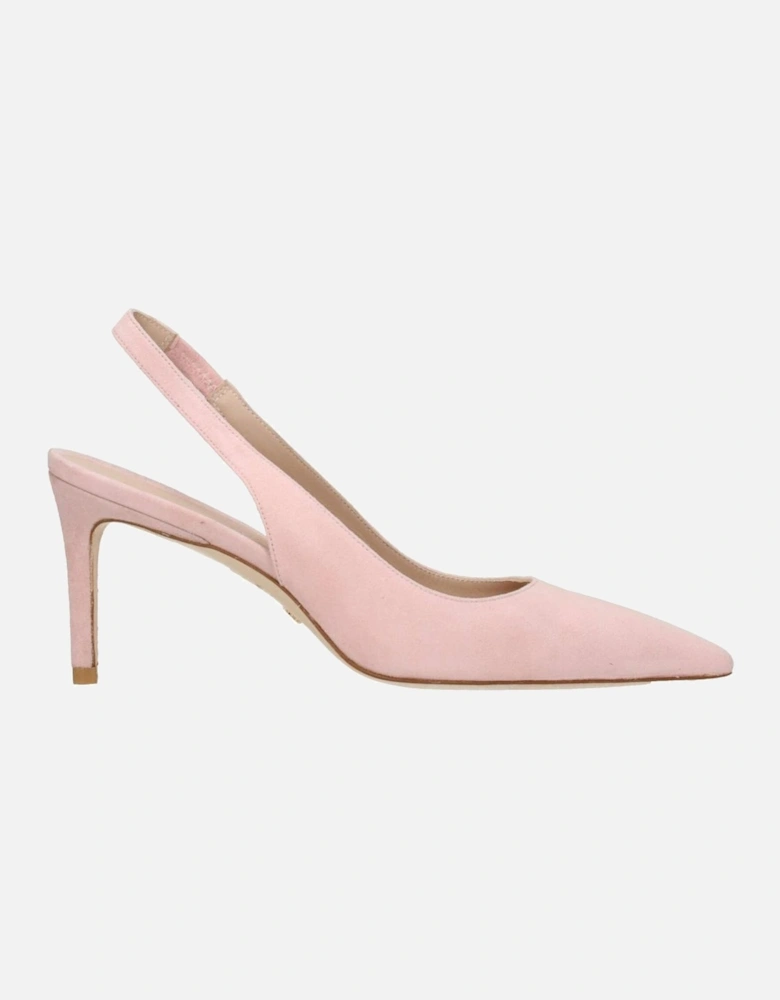 Suede Pointy Toe Mid-Heel Sandals Women - Pink