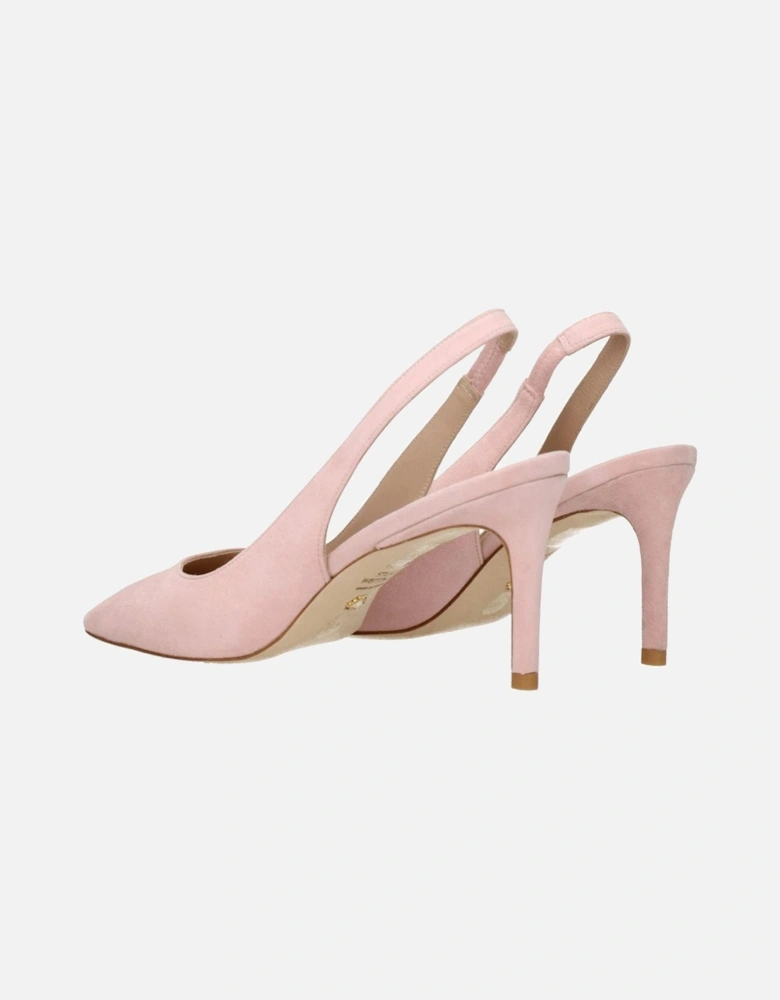 Suede Pointy Toe Mid-Heel Sandals Women - Pink